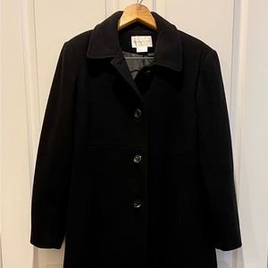 Worthington Dark Gray Wool Cashmere Blend Long Coat Dress size 10